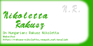 nikoletta rakusz business card